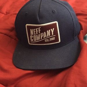Dark blue and maroon neff SnapBack hat